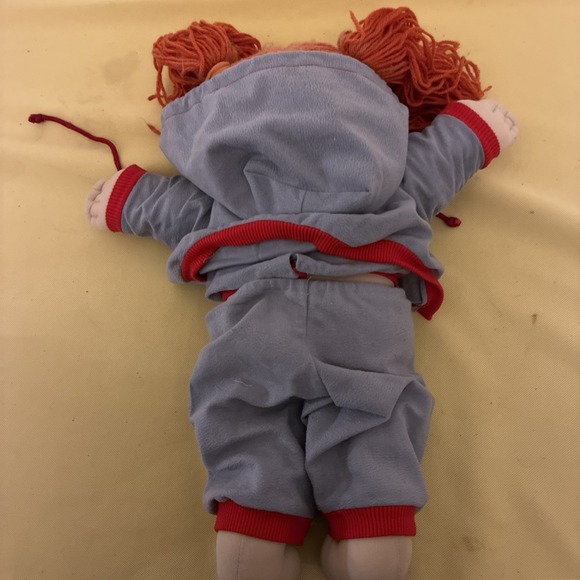 Vintage Cabbage Patch Kid Doll 1978 1982 Head 3 Red Hair Blue Eyes 1 Dimple - Picture 9 of 10